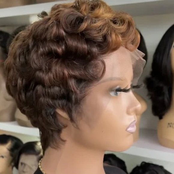 SHERI 13"4 FRONTAL TRANSPARENT LACE PIXIE WIG-6" - Picture 4 of 6